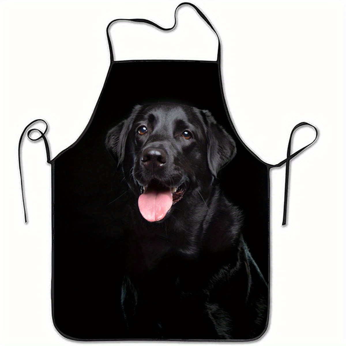 Home Cooking For Dogs - 1 delantal negro con estampado de