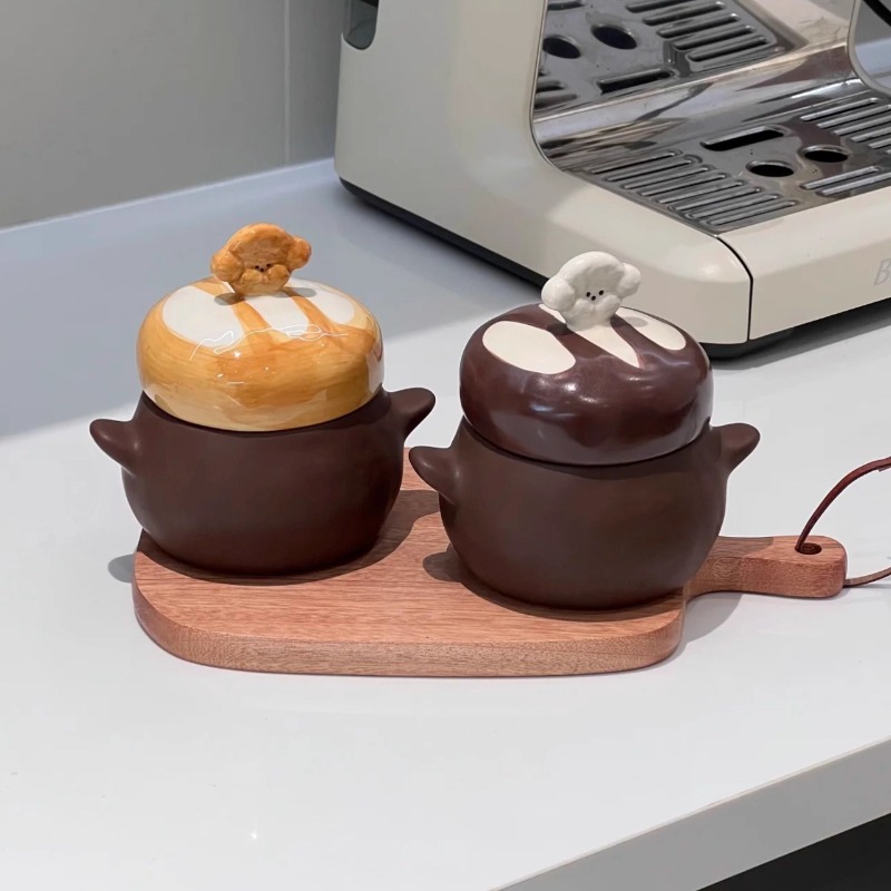 Home Cooking For Dogs - Olla de cerámica con diseño de