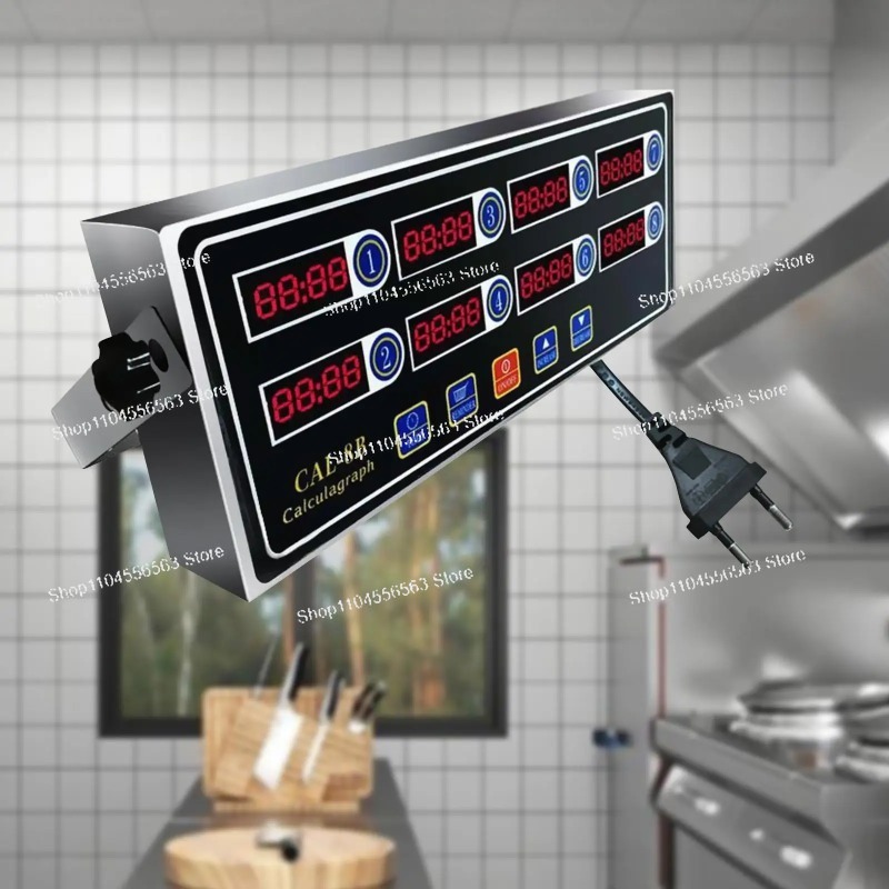 Home Cooking Channel - Temporizador Digital Comercial de 8 Canales