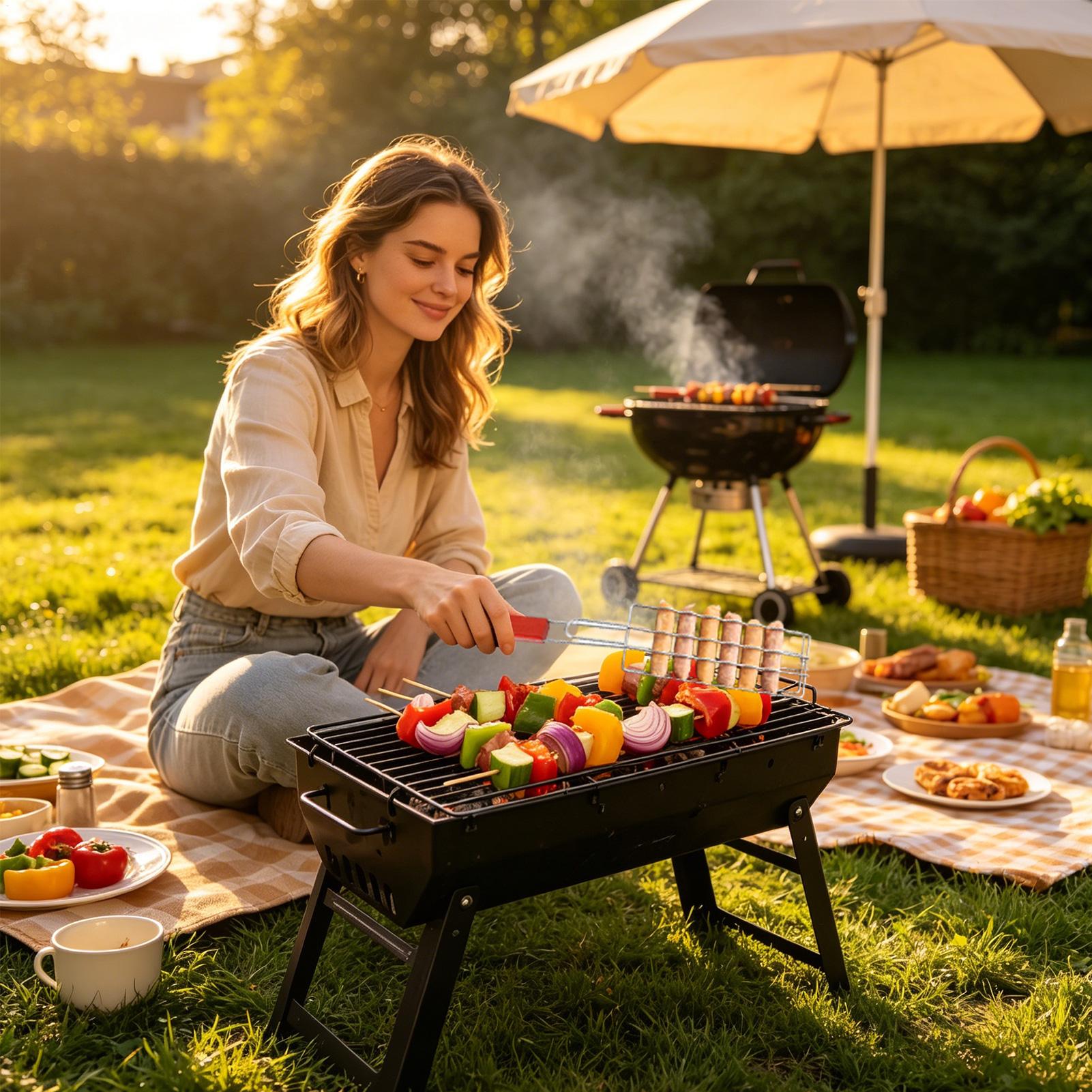 Cesta para barbacoa con mango  - Home Cooking Business reseña y precio
