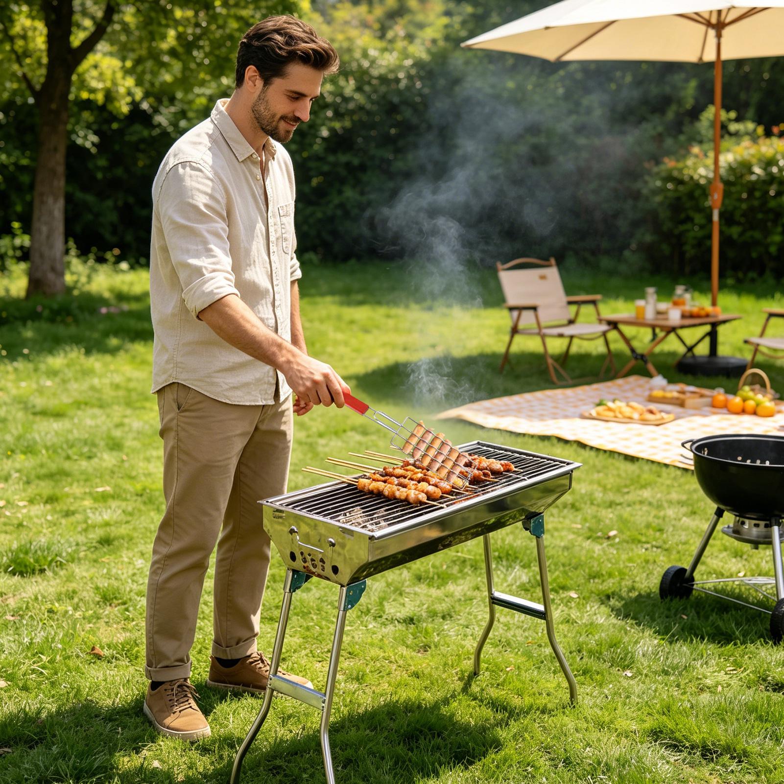 Cesta para barbacoa con mango  - Home Cooking Business reseña y precio
