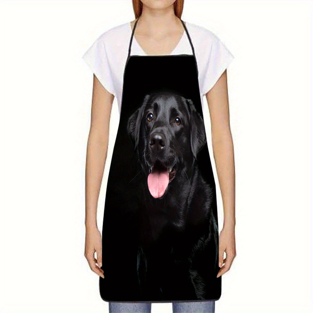 1 delantal negro con estampado - Home Cooking For Dogs reseña y precio