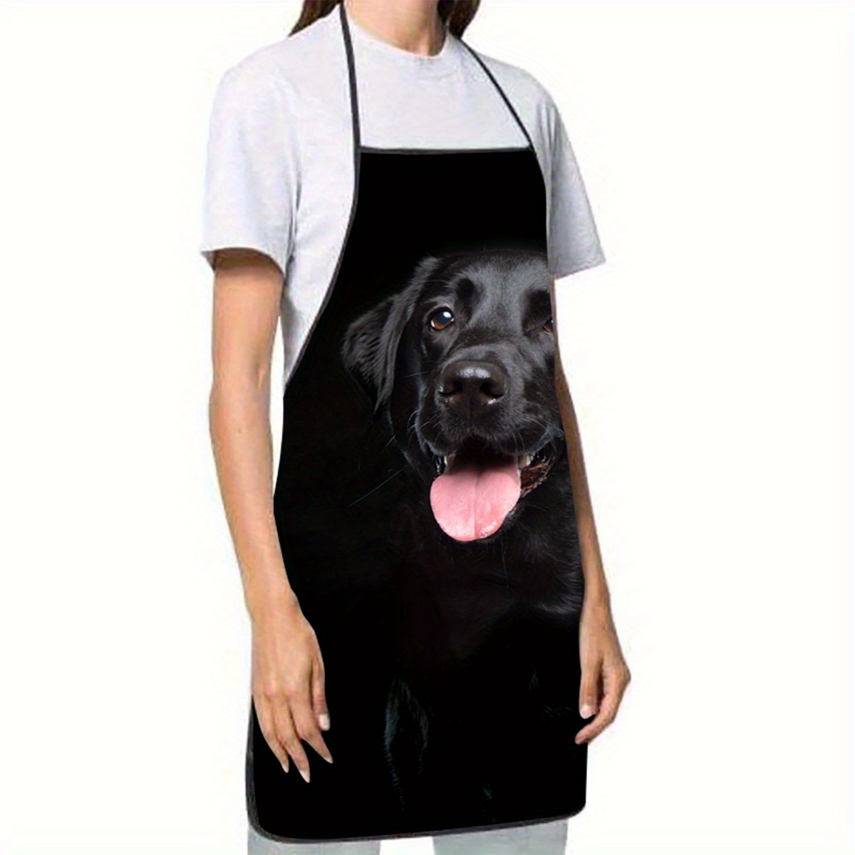 1 delantal negro con estampado - Home Cooking For Dogs reseña y precio