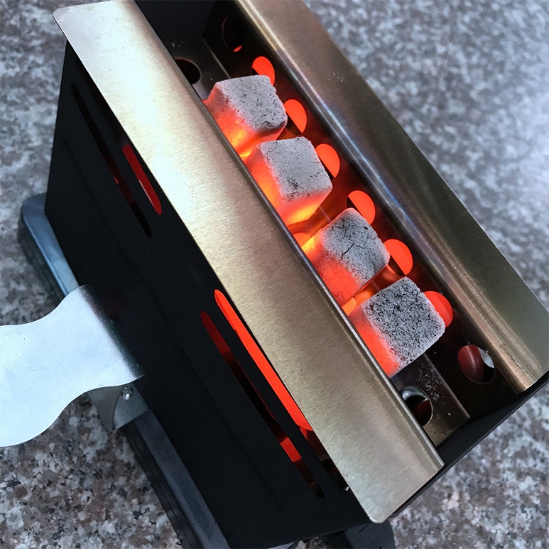 Mini estufa carbón portátil, e - Home Cooking Channel reseña y precio