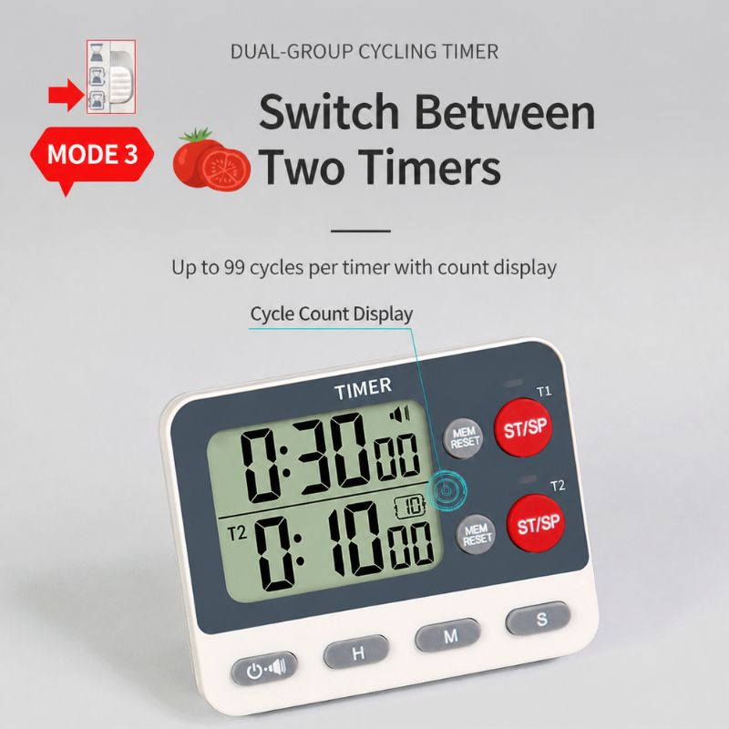 Temporizador Digital de Dos Ca - Home Cooking Channel reseña y precio