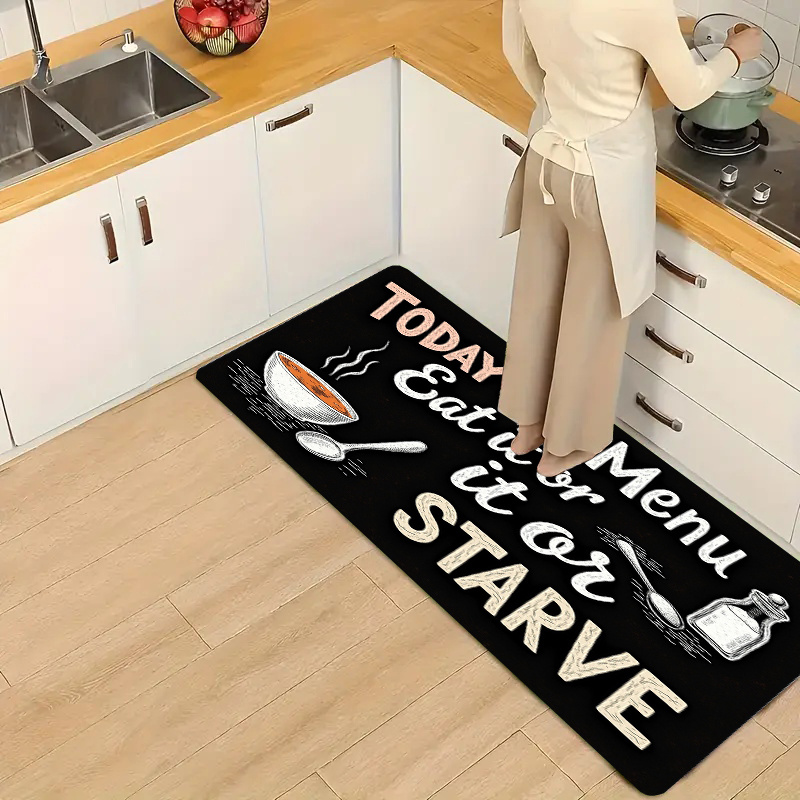 Alfombra antideslizante con di - Home Cooking Menu reseña y precio