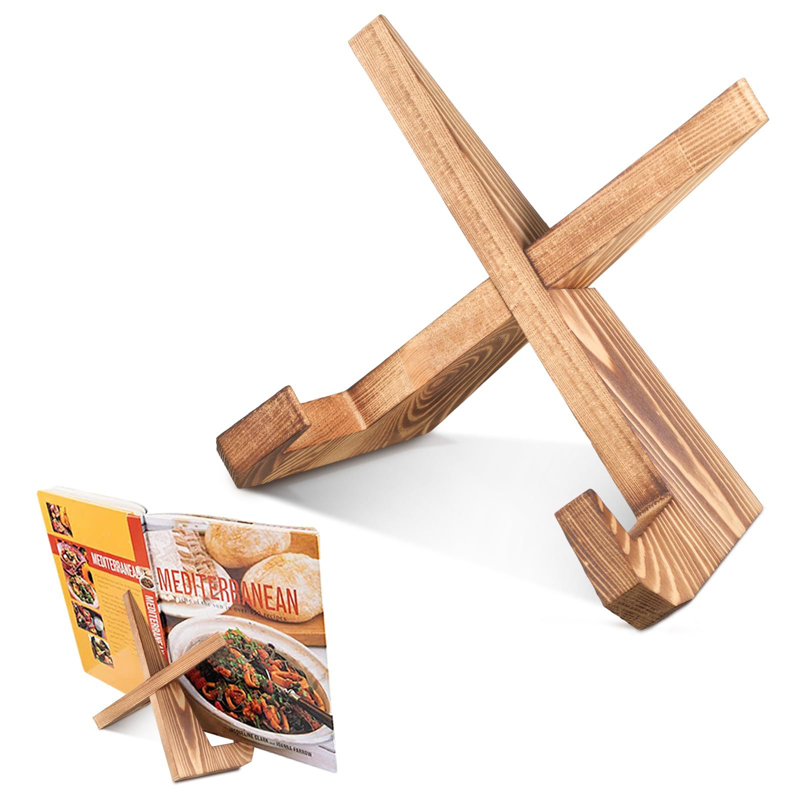 Soporte de madera para libros  - Home Cooking Menu reseña y precio